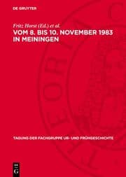 Cover von vom 8. bis 10. November 1983 in Meiningen
