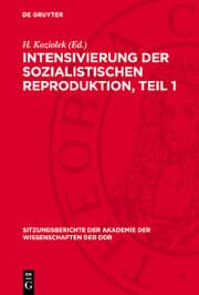Cover von Intensivierung der sozialistischen Reproduktion, Teil 1