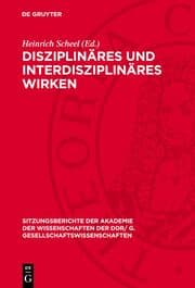 Cover von Disziplinäres und interdisziplinäres Wirken