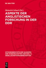 Cover von Aspekte der anglistischen Forschung in der DDR