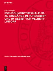 Cover von Pseudohydrothermale Pb-Zn-Erzgänge im Ruhrgebiet und im Gebiet von Velbert-Lintorf