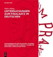 Cover von Untersuchungen zum Finalsatz im Deutschen