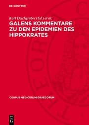 Cover von Galens Kommentare zu den Epidemien des Hippokrates
