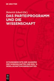 Cover von Das Parteiprogramm und die Wissenschaft