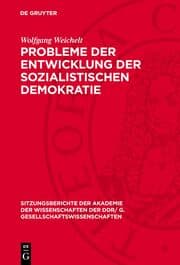 Cover von Probleme der Entwicklung der sozialistischen Demokratie