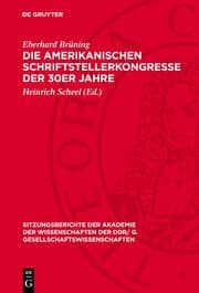Cover von Die amerikanischen Schriftstellerkongresse der 30er Jahre