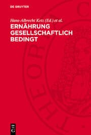 Cover von Ernährung gesellschaftlich bedingt