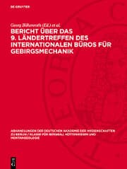Cover von Bericht über das 9. Ländertreffen des Internationalen Büros für Gebirgsmechanik