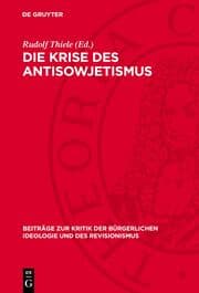 Cover von Die Krise des Antisowjetismus