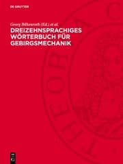 Cover von Dreizehnsprachiges Wörterbuch für Gebirgsmechanik
