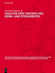 Cover von Analyse der Virosen des Kern- und Steinobstes