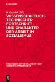 Cover von Wissenschaftlich-technischer Fortschritt und Charakter der Arbeit im Sozialismus