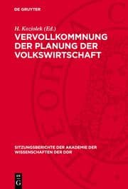 Cover von Vervollkommnung der Planung der Volkswirtschaft