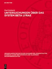Cover von Untersuchungen über das System Beta Lyrae