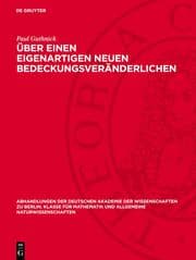 Cover von Über einen eigenartigen neuen Bedeckungsveränderlichen