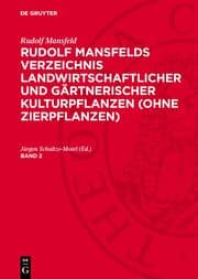 Cover von Rudolf Mansfeld: Rudolf Mansfelds Verzeichnis landwirtschaftlicher und gärtnerischer Kulturpflanzen (ohne Zierpflanzen). Band 2