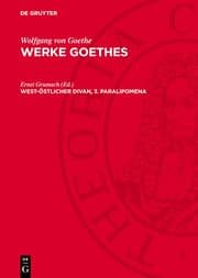 Cover von West-Östlicher Divan, 3. Paralipomena