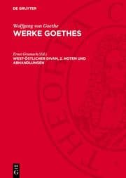 Cover von West-östlicher Divan, 2. Noten und Abhandlungen