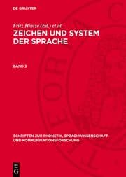 Cover von Zeichen und System der Sprache. Band 3