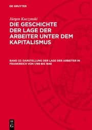 Cover von Darstellung der Lage der Arbeiter in Frankreich von 1789 bis 1848