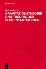 Cover von Gravitationstheorie und Theorie der Elementarteilchen
