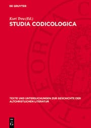 Cover von Studia Codicologica