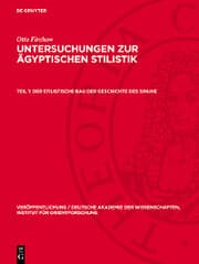 Cover von Der stilistische Bau der Geschichte des Sinuhe