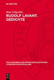 Cover von Rudolf Lavant. Gedichte