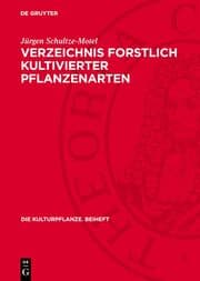 Cover von Verzeichnis forstlich kultivierter Pflanzenarten