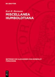 Cover von Miscellanea Humboldtiana