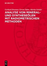 Cover von Analyse von Mineral- und Syntheseölen mit radiometrischen Methoden