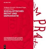 Cover von Sozialistisches Recht und Demokratie