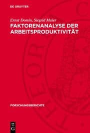 Cover von Faktorenanalyse der Arbeitsproduktivität