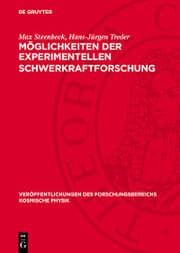 Cover von Möglichkeiten der experimentellen Schwerkraftforschung