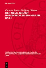 Cover von Der neue Jenaer Horizontalseismograph HSJ-I
