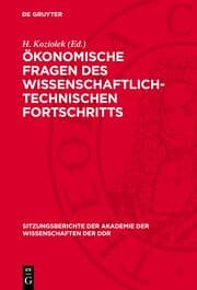 Cover von Ökonomische Fragen des wissenschaftlich-technischen Fortschritts