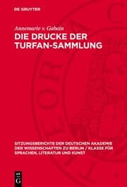 Cover von Die Drucke der Turfan-Sammlung