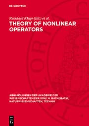 Cover von Theory of Nonlinear Operators
