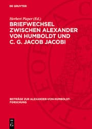 Cover von Briefwechsel zwischen Alexander von Humboldt und C. G. Jacob Jacobi
