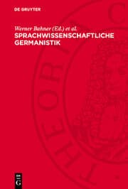 Cover von Sprachwissenschaftliche Germanistik