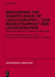 Cover von Regarding the Significance of Lexicography / Zur Bedeutsamkeit der Lexikographie