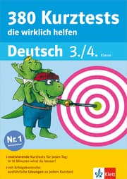 Cover von Klett 380 Kurztests, die wirklich helfen - Deutsch 3./4. Klasse