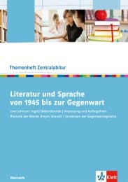Cover von Literatur und Sprache von 1945 bis zur Gegenwart. Uwe Johnson: Babendererde/Anpassung und Aufbegehren/Rhetorik der Wende (Heym, Brandt)/Tendenzen der Gegenwartssprache