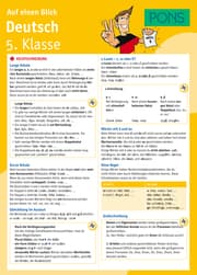 Cover von PONS Deutsch 5. Klasse auf einen Blick