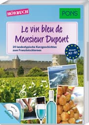 Cover von PONS Hörbuch Französisch - Le vin bleu de Monsieur Dupont
