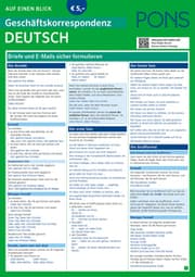 Cover von PONS Geschäftskorrespondenz auf einen Blick Deutsch