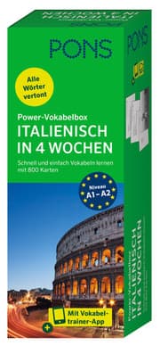 Cover von PONS Power-Vokabelbox Italienisch in 4 Wochen