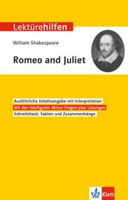 Cover von Klett Lektürehilfen William Shakespeare, Romeo und Juliet