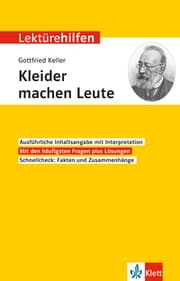 Cover von Klett Lektürehilfen Gottfried Keller, Kleider machen Leute