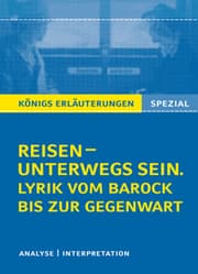 Cover von Reisen - unterwegs sein. Lyrik vom Barock bis zur Gegenwart